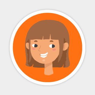 Bob Bangs Girl Avatar Magnet